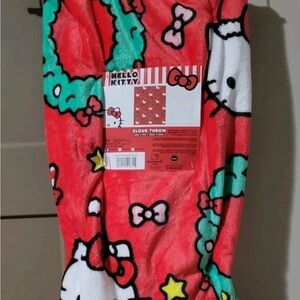 Hello Kitty Peppermint Wreath Cloud Throw- 60in x 70in, extra soft